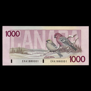 Canada, Bank of Canada, 1,000 dollars : 1988