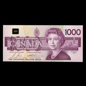 Canada, Bank of Canada, 1,000 dollars : 1988