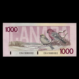 Canada, Bank of Canada, 1,000 dollars : 1988