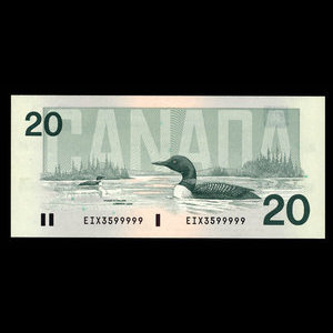 Canada, Bank of Canada, 20 dollars : 1991