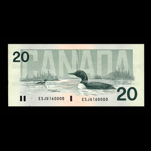 Canada, Bank of Canada, 20 dollars : 1991