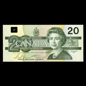 Canada, Bank of Canada, 20 dollars : 1991