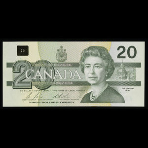 Canada, Bank of Canada, 20 dollars : 1991