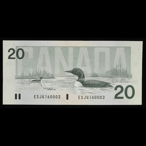 Canada, Bank of Canada, 20 dollars : 1991