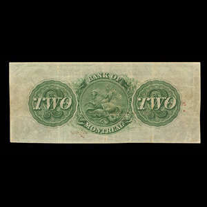 Canada, Bank of Montreal, 2 dollars : January 3, 1859