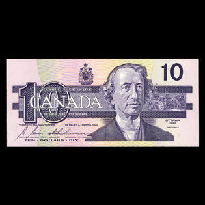 Canada, Bank of Canada, 10 dollars : 1989