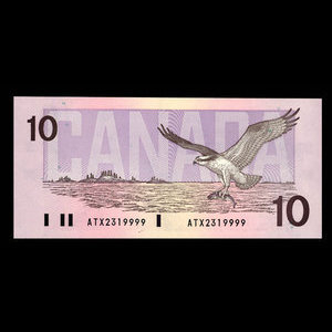 Canada, Bank of Canada, 10 dollars : 1989