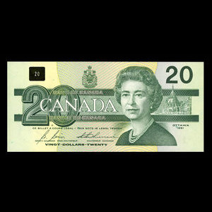 Canada, Bank of Canada, 20 dollars : 1991