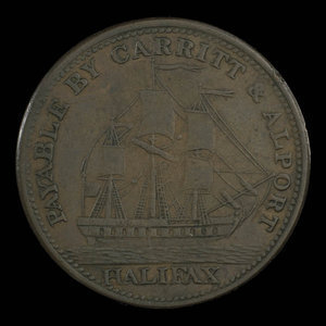 Canada, Carritt & Alport, 1/2 penny : 1814