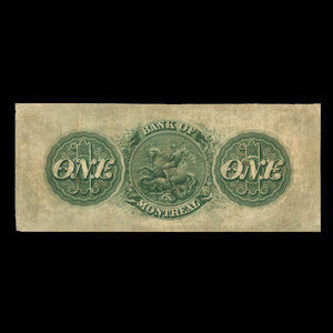 Canada, Bank of Montreal, 1 dollar : January 3, 1859