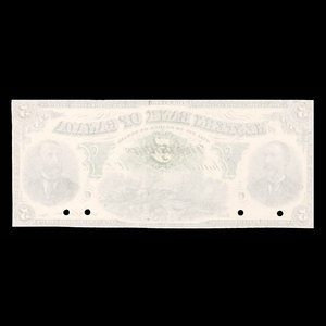 Canada, Western Bank of Canada, 5 dollars : October 2, 1882