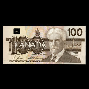 Canada, Bank of Canada, 100 dollars : 1988