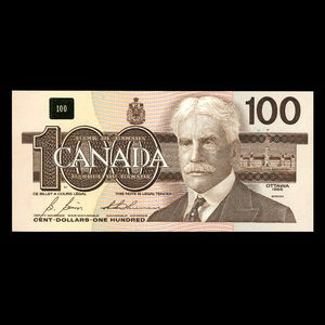 Canada, Bank of Canada, 100 dollars : 1988