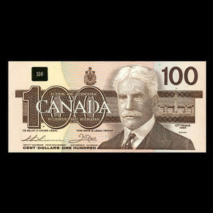 Canada, Bank of Canada, 100 dollars : 1988