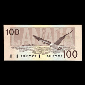 Canada, Bank of Canada, 100 dollars : 1988