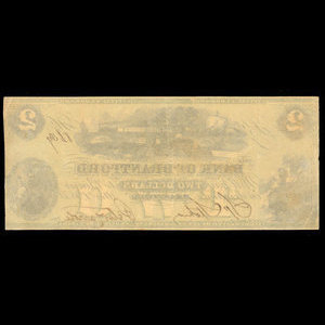 Canada, Bank of Brantford, 2 dollars : November 1, 1859