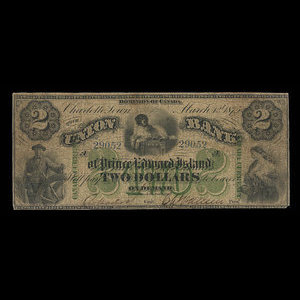 Canada, Union Bank of Prince Edward Island, 2 dollars : March 1, 1875