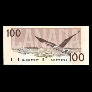 Canada, Bank of Canada, 100 dollars : 1988