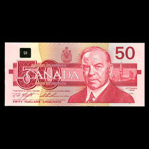 Canada, Bank of Canada, 50 dollars : 1988