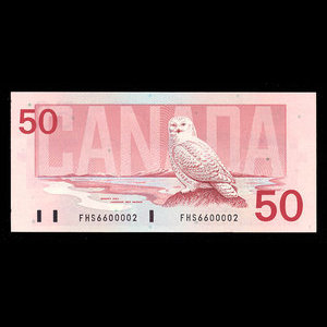 Canada, Bank of Canada, 50 dollars : 1988