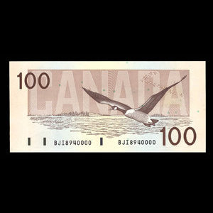 Canada, Bank of Canada, 100 dollars : 1988