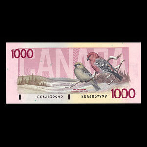 Canada, Bank of Canada, 1,000 dollars : 1988