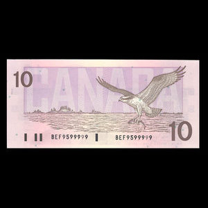 Canada, Bank of Canada, 10 dollars : 1989