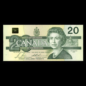 Canada, Bank of Canada, 20 dollars : 1991