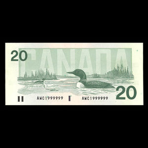 Canada, Bank of Canada, 20 dollars : 1991