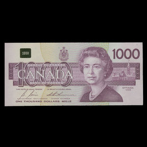 Canada, Bank of Canada, 1,000 dollars : 1988