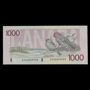 Canada, Bank of Canada, 1,000 dollars : 1988