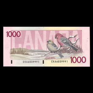 Canada, Bank of Canada, 1,000 dollars : 1988