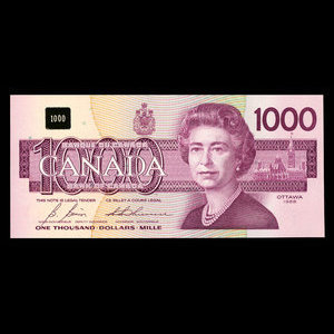 Canada, Bank of Canada, 1,000 dollars : 1988