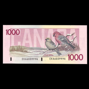 Canada, Bank of Canada, 1,000 dollars : 1988