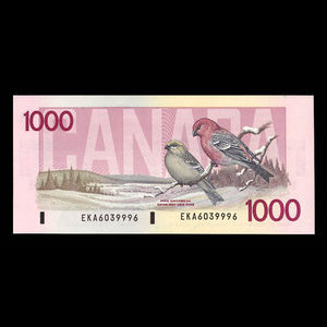 Canada, Bank of Canada, 1,000 dollars : 1988