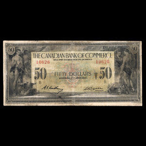 Canada, Canadian Bank of Commerce, 50 dollars : January 2, 1917