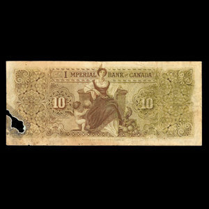 Canada, Imperial Bank of Canada, 10 dollars : January 2, 1907