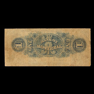 Canada, Bank of Montreal, 1 dollar : January 2, 1857