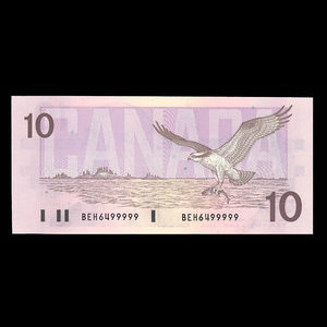 Canada, Bank of Canada, 10 dollars : 1989