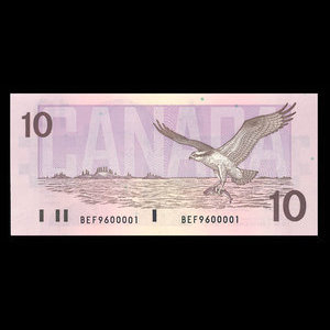 Canada, Bank of Canada, 10 dollars : 1989