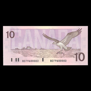 Canada, Bank of Canada, 10 dollars : 1989