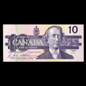 Canada, Bank of Canada, 10 dollars : 1989