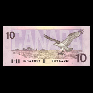 Canada, Bank of Canada, 10 dollars : 1989