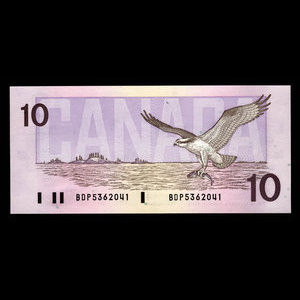 Canada, Bank of Canada, 10 dollars : 1989