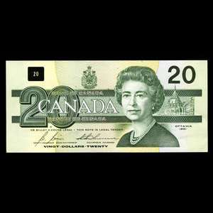 Canada, Bank of Canada, 20 dollars : 1991