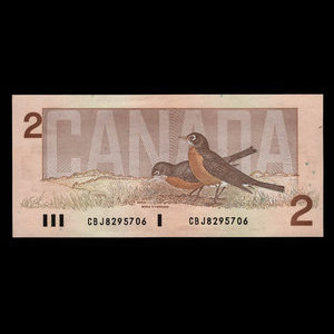 Canada, Bank of Canada, 2 dollars : 1986