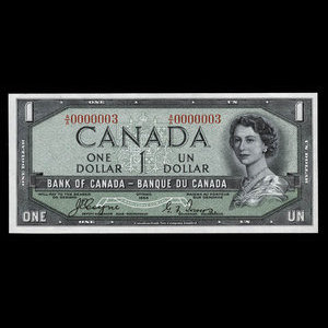 Canada, Bank of Canada, 1 dollar : 1954