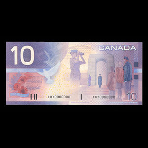 Canada, Bank of Canada, 10 dollars : 2001