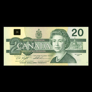 Canada, Bank of Canada, 20 dollars : 1991