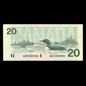 Canada, Bank of Canada, 20 dollars : 1991